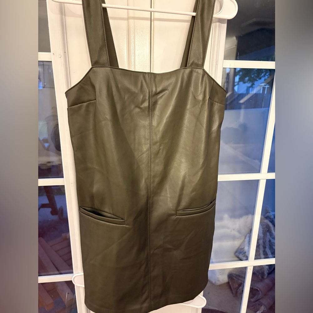 Abercrombie & Fitch Khaki Leather Jacket